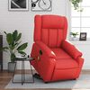 vidaXL Sill&oacute;n reclinable de masaje de pie cuero artificial rojo