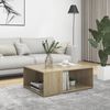 vidaXL Mesa de centro madera contrachapada roble Sonoma 90x67x33 cm