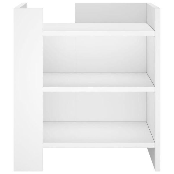 vidaXL Mesita de noche madera de ingeniería blanco 45x50x50 cm