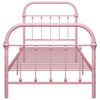 vidaXL Estructura de cama sin colchón metal rosa 100x200 cm