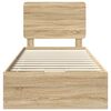 vidaXL Estructura de cama Roble Sonoma 75 x 190 cm Madera Ingenieril
