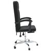 vidaXL Silla de oficina reclinable cuero sintético negro