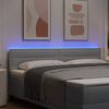 vidaXL Cabecero LED con tiras LED con cabecera Gris Claro 180 cm tela