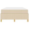 vidaXL Cama tipo Box Spring Blanco y Crema 120 x 190 cm Poli&eacute;ster