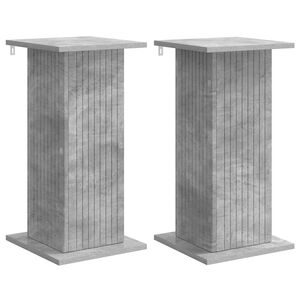 vidaXL Soporte de plantas 2 uds. Gris Hormig&oacute;n 30,5 x 30 x 60,5 cm