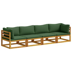 vidaXL Juego de Sof&aacute; 4 uds. Natural Madera de Acacia S&oacute;lida