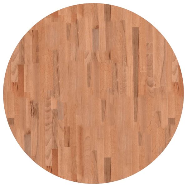vidaXL Tablero redondo de madera maciza de haya &Oslash;90x2,5 cm