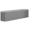 vidaXL Jardinera de acero galvanizado gris 152x40x36cm