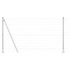 vidaXL Cerca Euro Exterior con Base de Concreto 25 x 1,2 m Plateado