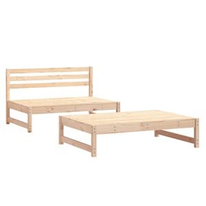 vidaXL Juego de muebles de jard&iacute;n 2 piezas madera maciza de pino