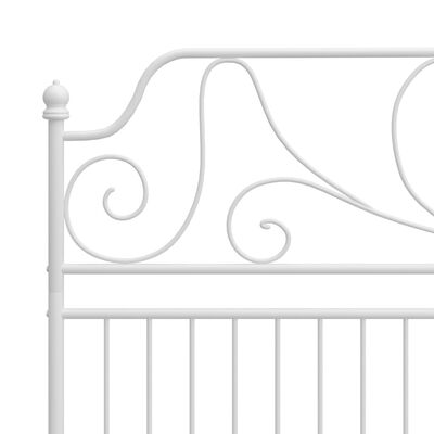 vidaXL Estructura de cama de metal blanca 200x200 cm