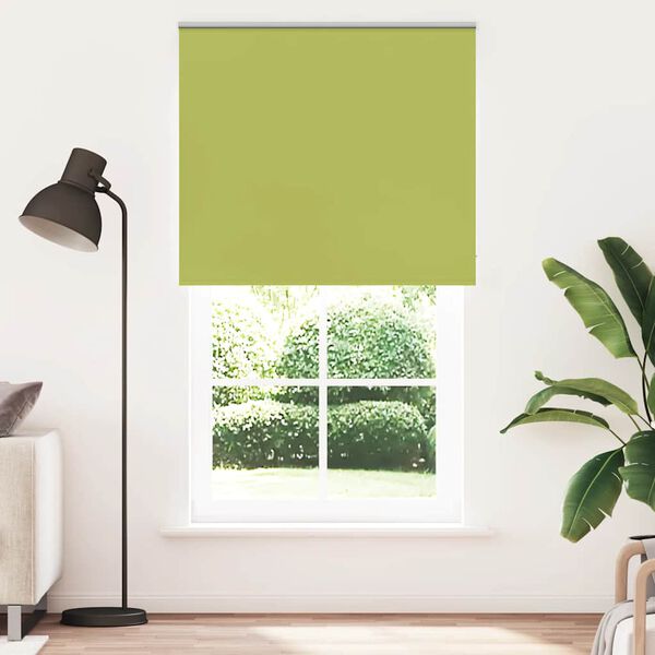 vidaXL Estor Enrollable Opaco hojas verde 125x210cm Tela Ancho 121,6cm