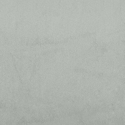 vidaXL Sofá de 3 plazas con taburete de terciopelo gris claro 180 cm