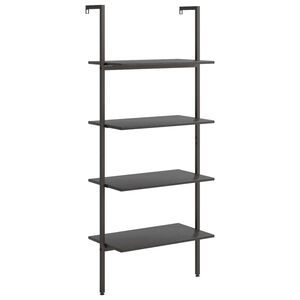 vidaXL Estanter&iacute;a inclinada de 4 baldas negro 64x35x152,5 cm