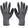 vidaXL Guantes de trabajo de nitrilo 24 pares gris y negro talla 8/M