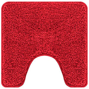 vidaXL Alfombra antideslizante para ba&ntilde;o con corte para inodoro Rojo