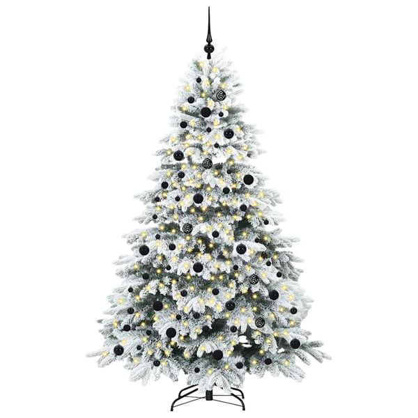 vidaXL Árbol de Navidad artificial con 300 LED 210 cm PE y PVC