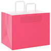 vidaXL Bolsas de papel con asas 50 uds rosa 32x22x24 cm
