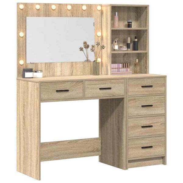 vidaXL Mesa de tocador Marr&oacute;n 78.5 x 41 x 135 cm Madera contrachapada