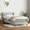 vidaXL Cama box spring con colch&oacute;n terciopelo gris claro 90x210 cm