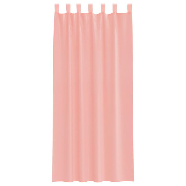 vidaXL Cortinas de gasa con trabillas 2 uds rosa 140x225 cm