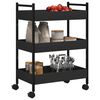 vidaXL Carrito de cocina madera de ingeniería negro 50x30x70 cm