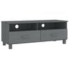 vidaXL Mueble de TV HAMAR madera maciza pino gris oscuro 106x40x40 cm