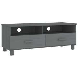 vidaXL Mueble de TV HAMAR madera maciza pino gris oscuro 106x40x40 cm