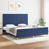 vidaXL Cama sin colch&oacute;n tela azul 180x200 cm