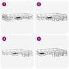 vidaXL Conjunto de sof&aacute;s de exterior 11 pcs Gris Natural y Claro