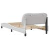 vidaXL Estructura de cama sin colch&oacute;n Hvar cuero sint&eacute;tico blanco 100x203cm