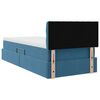 vidaXL Cama con almacenamiento y LED con LED Azul Oscuro 90 x 200 cm