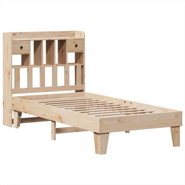 vidaXL Estructura de cama sin colch&oacute;n madera maciza de pino 90x190 cm