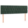 vidaXL Cama box spring con colch&oacute;n terciopelo verde oscuro 160x200 cm