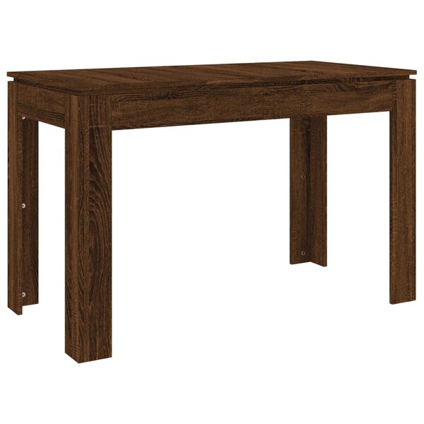 vidaXL Mesa de comedor madera de ingeniería marrón roble 120x60x76 cm