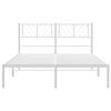 vidaXL Estructura cama sin colch&oacute;n con cabecero metal blanco 120x200cm