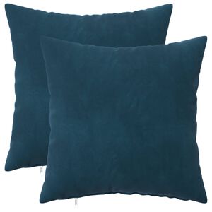 vidaXL Funda de almohada 2 pcs HEERLEN Azul 30 x 30 cm Terciopelo