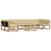 vidaXL Conjunto de sof&aacute;s de exterior 8 uds. y Beige