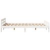 vidaXL Estructura de cama sin colch&oacute;n madera de pino blanco 135x190 cm