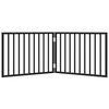 vidaXL Puerta para perros plegable de 2 paneles, color negro, 160 cm, madera de álamo