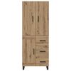 vidaXL Aparador alto 2 pcs Roble artesanal 69,5 x 34 x 180 cm