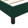 vidaXL Estructura de cama sin colch&oacute;n terciopelo verde oscuro 90x220cm