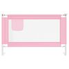 vidaXL Barandilla de seguridad cama de ni&ntilde;o rosa tela 120x25 cm