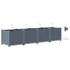vidaXL Macetero de Jard&iacute;n 4 uds. Gris Claro 160 x 40 x 37,5 cm PP