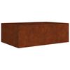 vidaXL Jardinera acero corten 120x80x40 cm