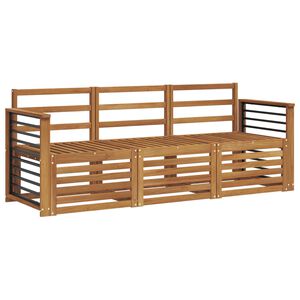 vidaXL Juegos de sof&aacute;s 3 uds. Madera de Acacia S&oacute;lida