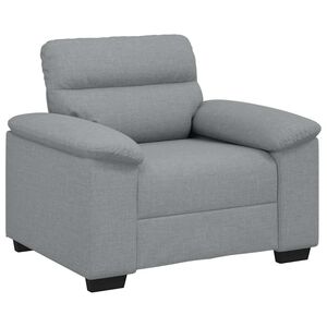 vidaXL Sill&oacute;n Sof&aacute; Tela Gris Claro 100x81x84 cm
