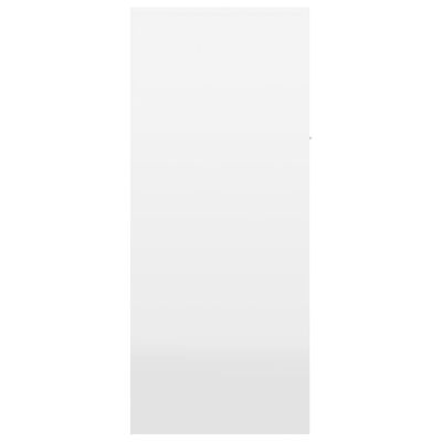 vidaXL Mueble zapatero de contrachapada blanco brillante 60x35x84 cm