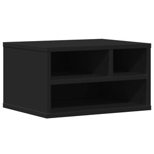 vidaXL Soporte de impresora madera ingenier&iacute;a negro 40x32x22,5 cm