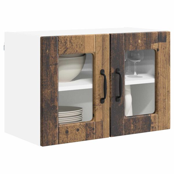 vidaXL Mueble de Cocina con estante 2 pcs Madera vieja 60 x 31 x 40 cm